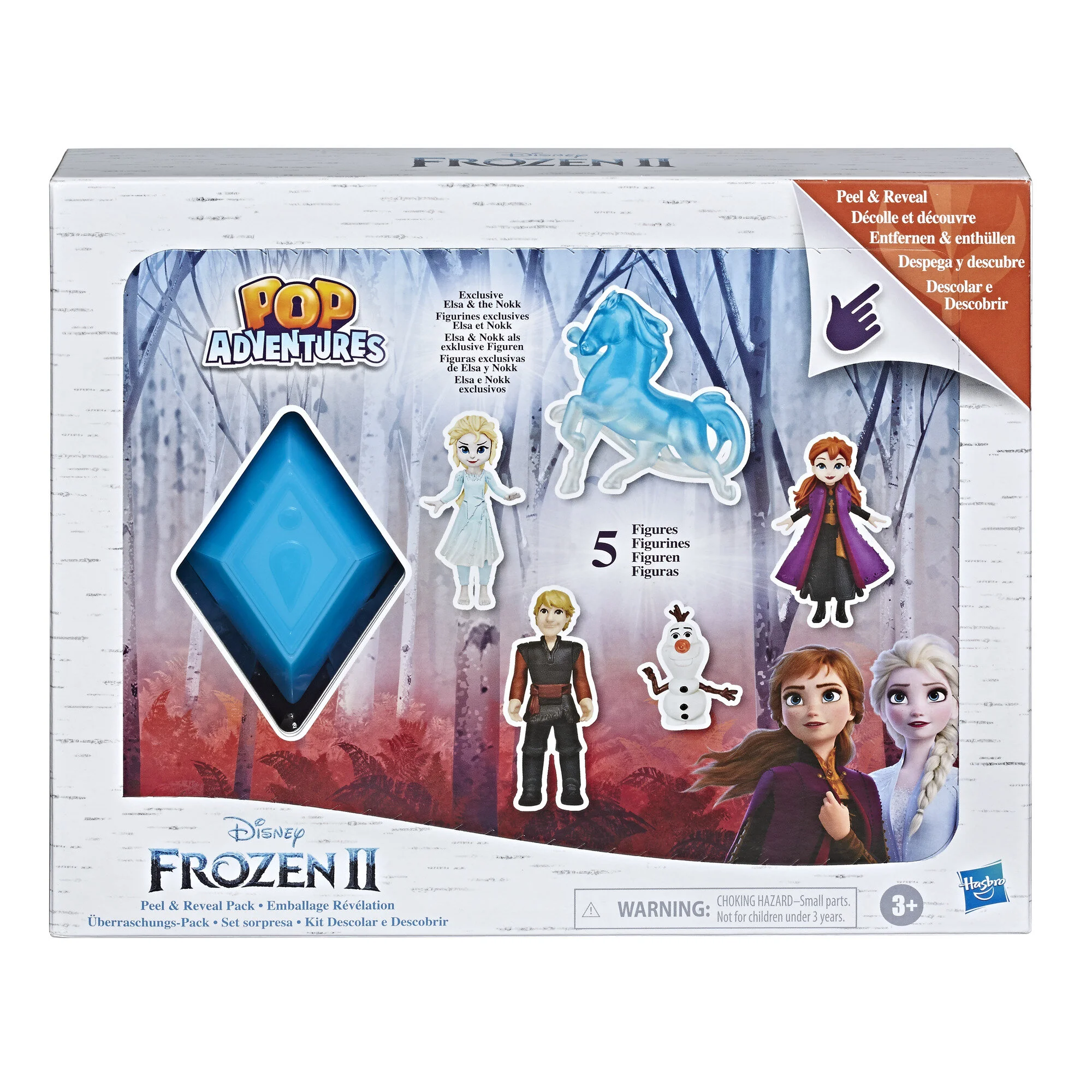 DISNEY FROZEN 2 PEEL AND REVEAL SMALL DOLL STORYBOOK PLAYSET WITH ANNA, ELSA, OLAF, KRISTOFF &amp; THE NOKK FOR $4.88