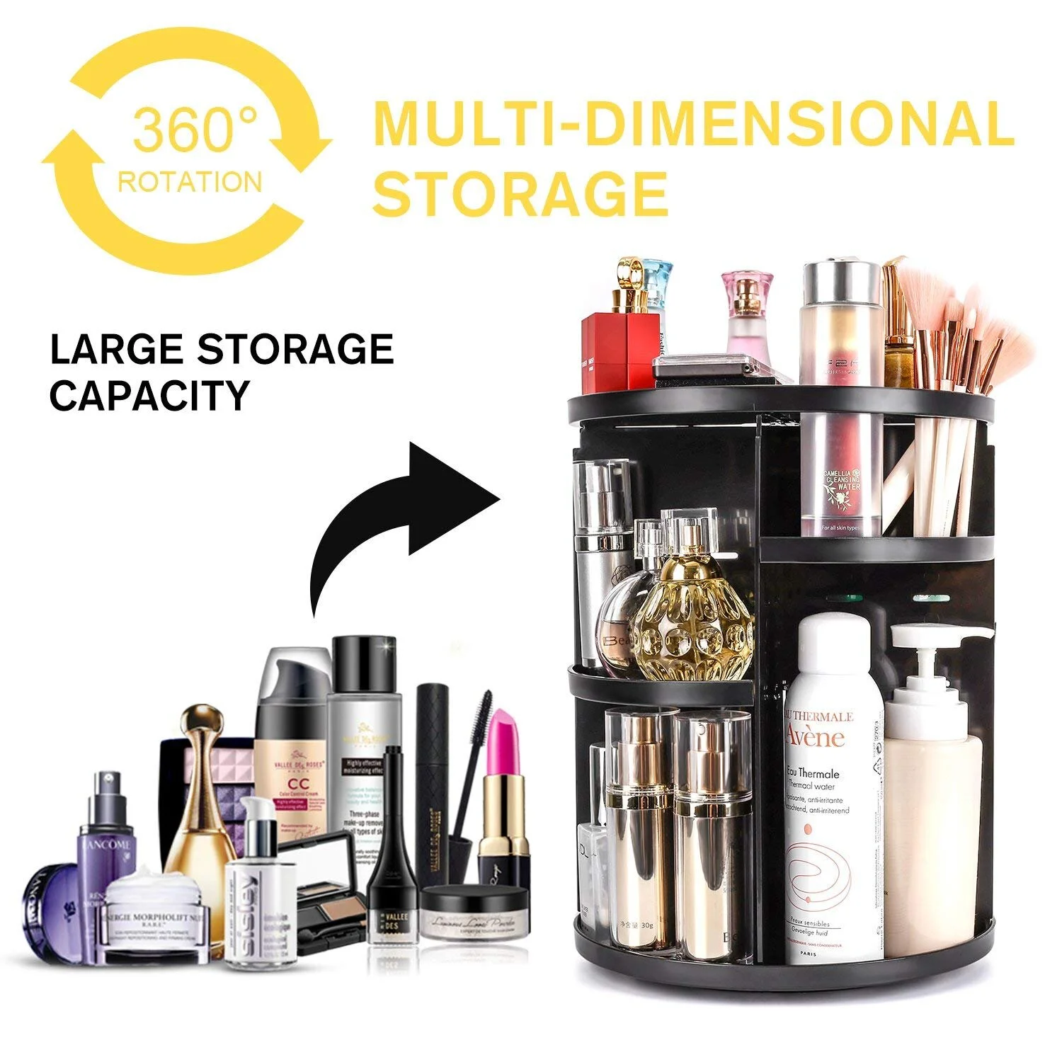 ROTATING MAKEUP ORGANIZER FOR $13.19