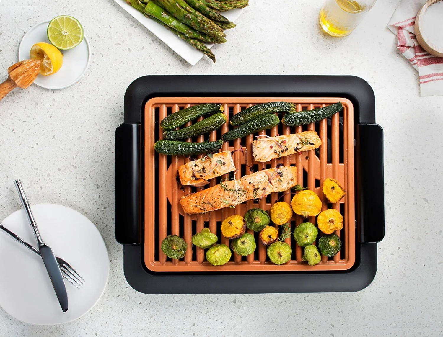 GOTHAM STEEL SMOKELESS ELECTRIC GRILL WITH NON-STICK SURFACE FOR $39.99