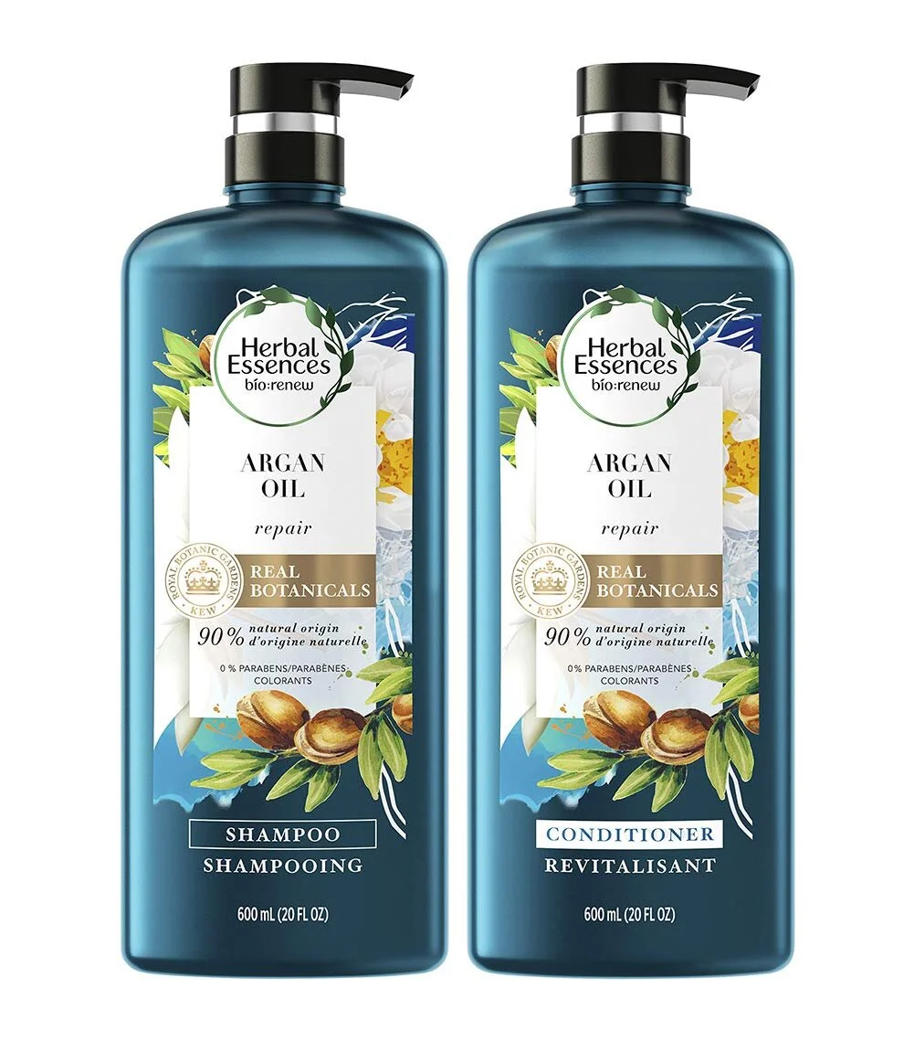 HERBAL ESSENCES, REPAIRING ARGAN OIL OF MOROCCO SHAMPOO AND CONDITIONER SET FOR $9.88