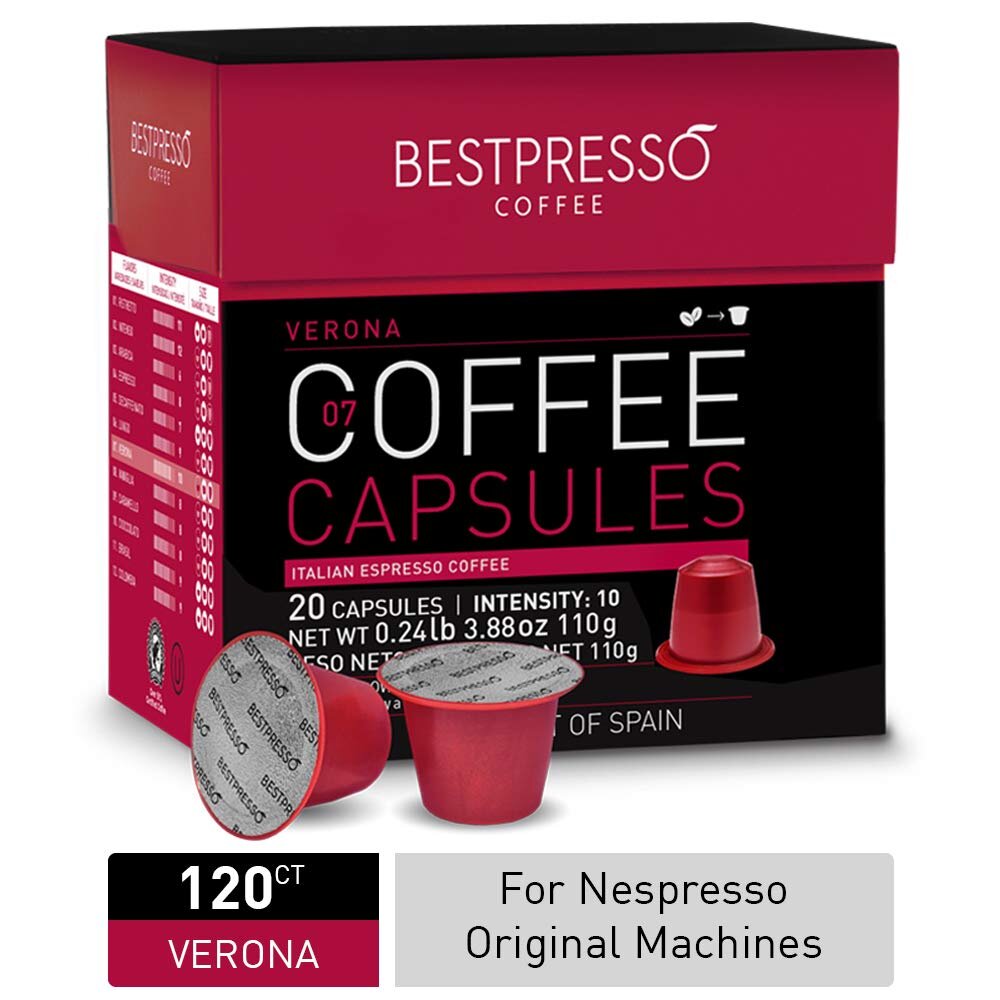 BESTPRESSO COFFEE FOR NESPRESSO ORIGINAL MACHINE, VERONA, 120 PODS FOR $19.49