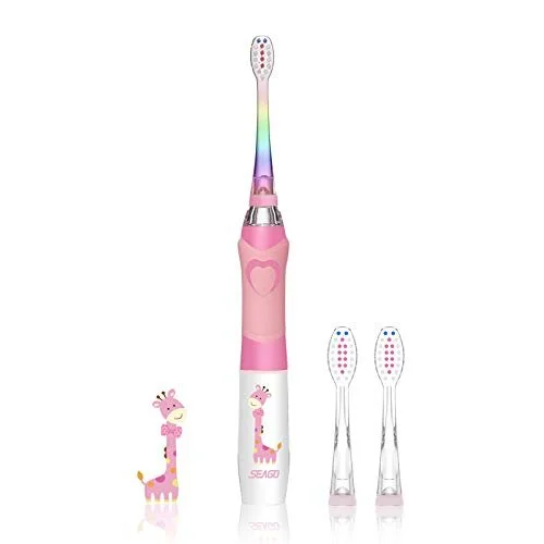 KIDS SONIC ELECTRIC TOOTHBRUSH WITH 3 BRUSH HEADS FOR $8.99