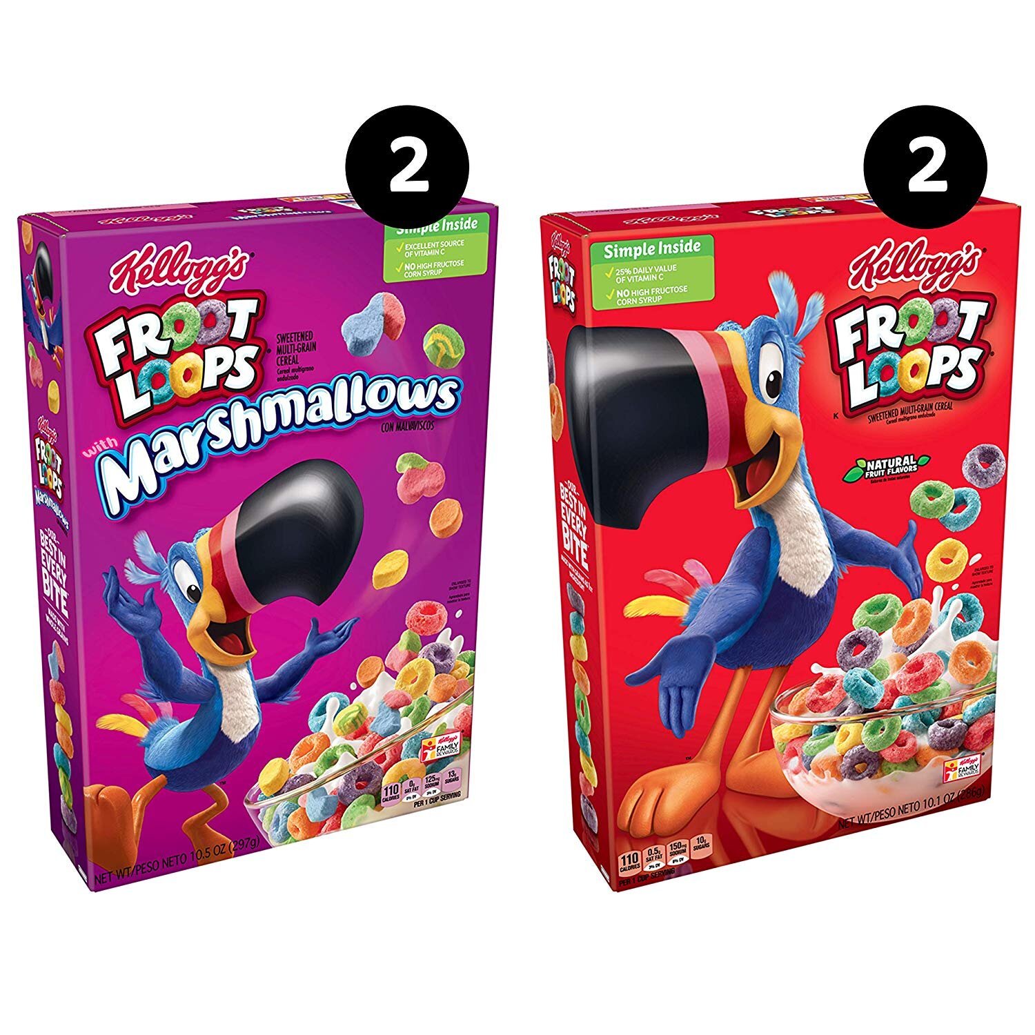 KELLOGG’S FROOT LOOPS, BREAKFAST CEREAL, VARIETY PACK, 41.2OZ CASE (4 COUNT) FOR $10.63