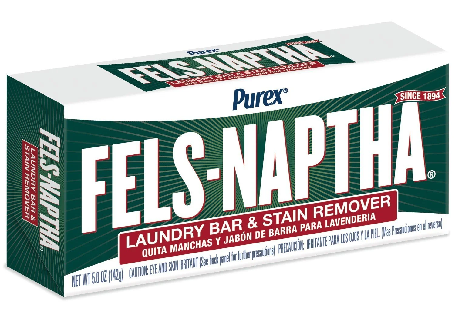FELS NAPTHA LAUNDRY BAR AND STAIN REMOVER, 5 OUNCE FOR $0.88