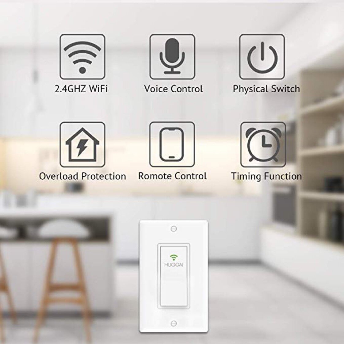 SMART LIGHT SWITCH WITH TIMER, REMOTE & VOICE CONTROL FOR $9.99