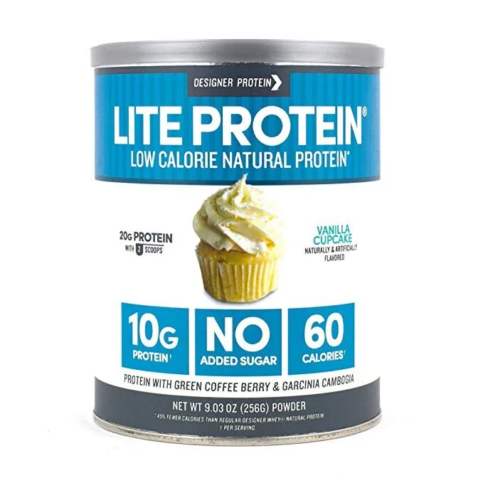 DESIGNER PROTEIN LITE, VANILLA CUPCAKE, 9.03 OUNCES FOR $3.95
