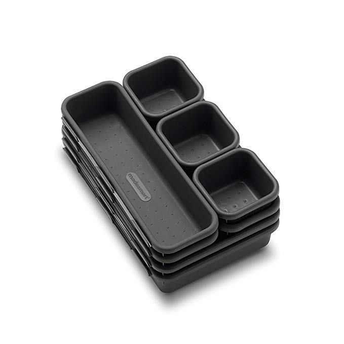 madesmart Value 8-Piece Interlocking Bin Pack - Granite | VALUE COLLECTION | Customizable Multi-Purpose Storage | Durable | Easy to Clean | BPA-Free for $11.56