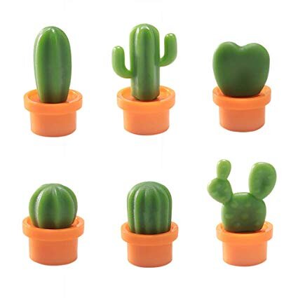 Fine 6Pcs Fridge Stickers,Cactus Refrigerator Stickers Green Plant Magnetic Buckle Magnetic Stickers Home Decoration Children Education Toys for $3.99