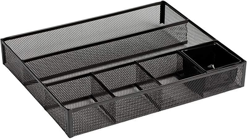 Rolodex Deep Desk Drawer Organizer, Metal Mesh, Black (22131) 11.75 inches long by 15.25 inches wide for $9.86 (63% off)