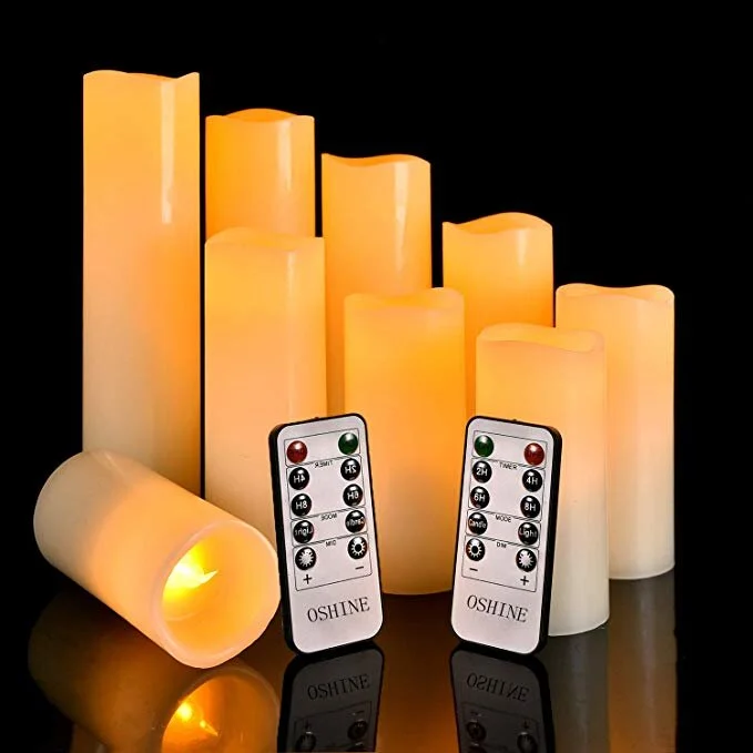 📡 OSHINE Flameless Candles,9-Pack LED Candles Set D2.2"H4"5"6"7"8"9"Battery Candles with Rem for $14.44 (20% off)