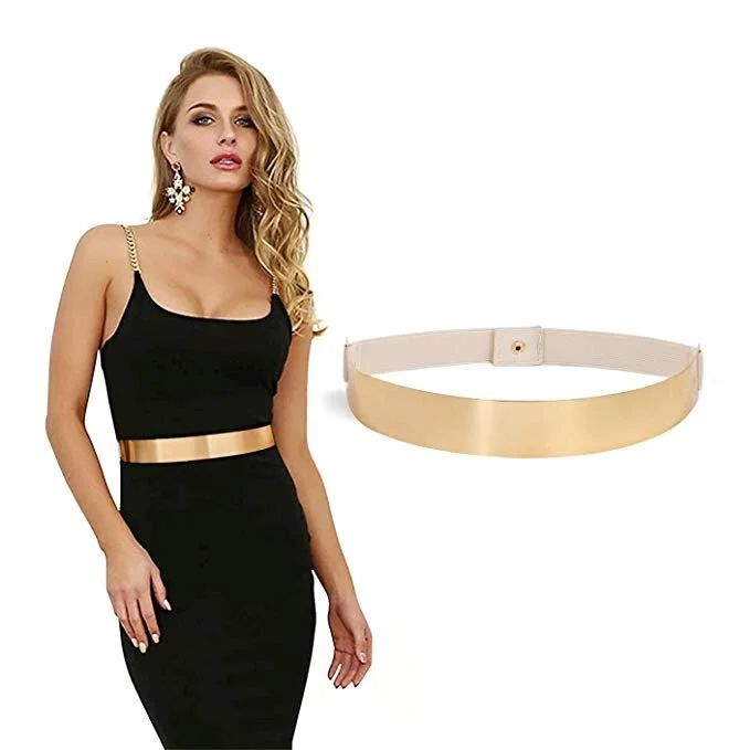 📡 Women Metal Polished Plain Gold Belt, Fashion Gold Waist Belt Waistband for&nbsp;Women by WHIPP for $6.39 - $7.19