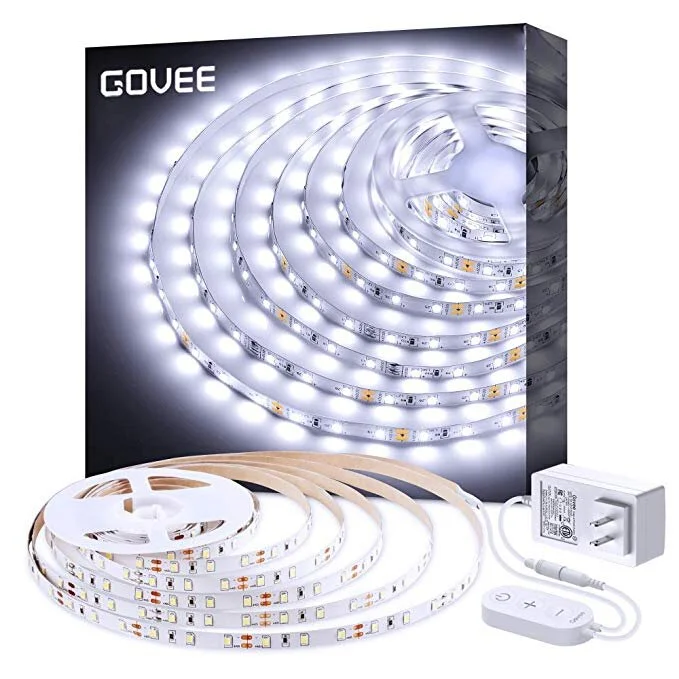 📡 White LED Strip Lights, Govee Upgraded 16.4ft Dimmable LED Light Strip 6500K Bright Daylig for $10.87 (32% off)