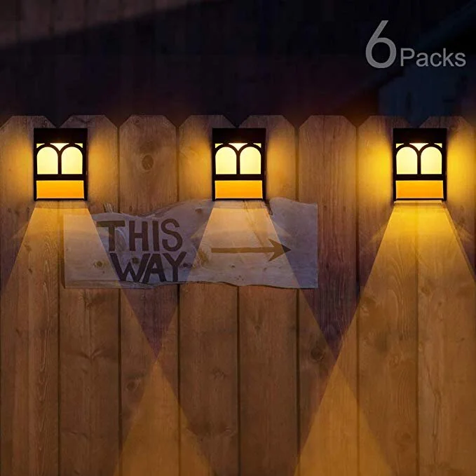 📡 Solar Deck Lights, Led Outdoor Garden Decorative Wall Mount Fence Post Lighting, 6 Packs for $18.69 (38% off)