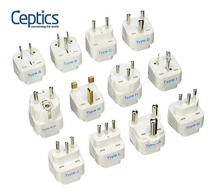 📡 Ceptics 12Pcs International Travel Worldwide Grounded Universal Plug Adapter Set - Charge for $14.44 (15% off)