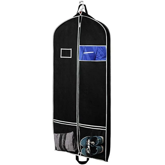 📡 Zilink Breathable Hanging Garment Bags for Travel 54" Dress Suit Cover with 2 Large Mesh P for $9.33 - $14.44
