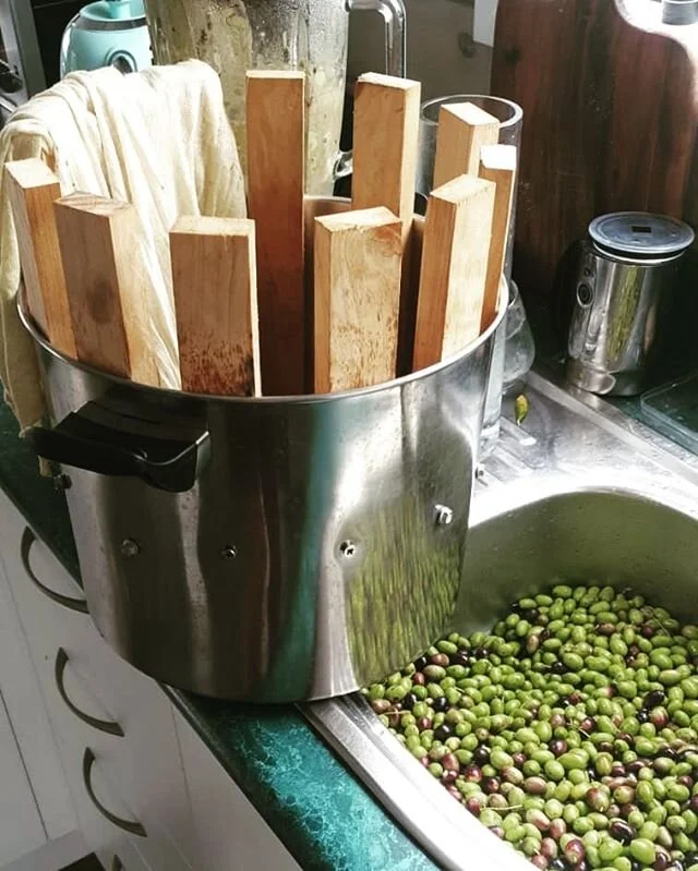 We're starting a new little series of the projects our team have been up to at home. Here's the olive press Lars has made from a stock pot. Handy! #upcycled #oliveoil #homemade