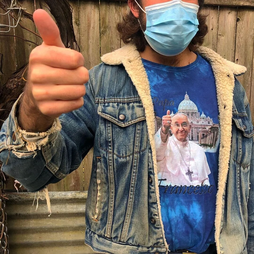 Upcycled Pope Indigo Dyed Tee