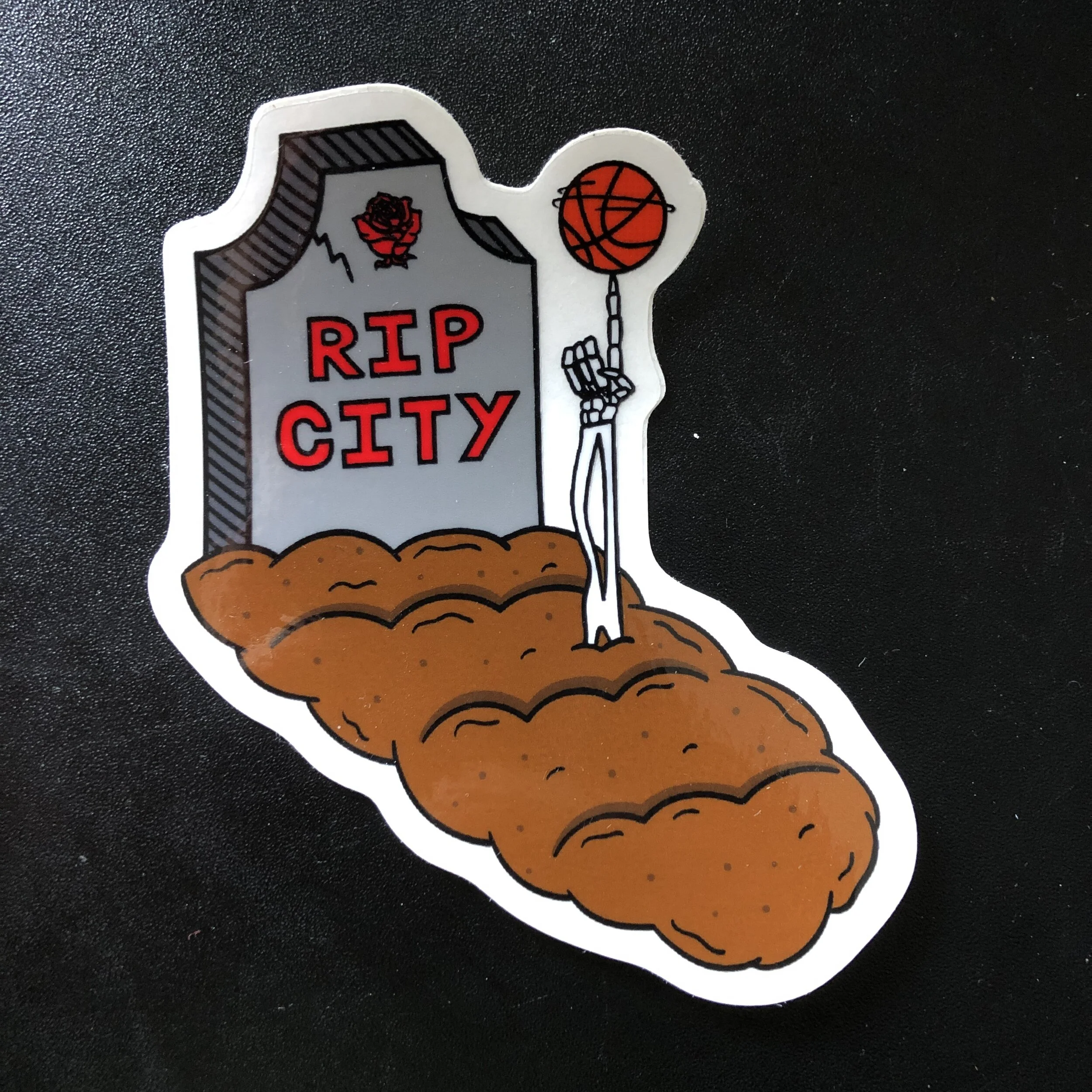 Rip City Skeleton Sticker