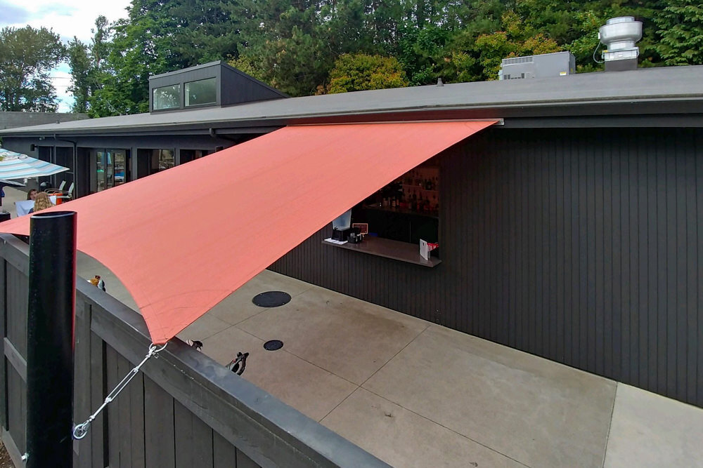 Shade Sail over Takeout Window
