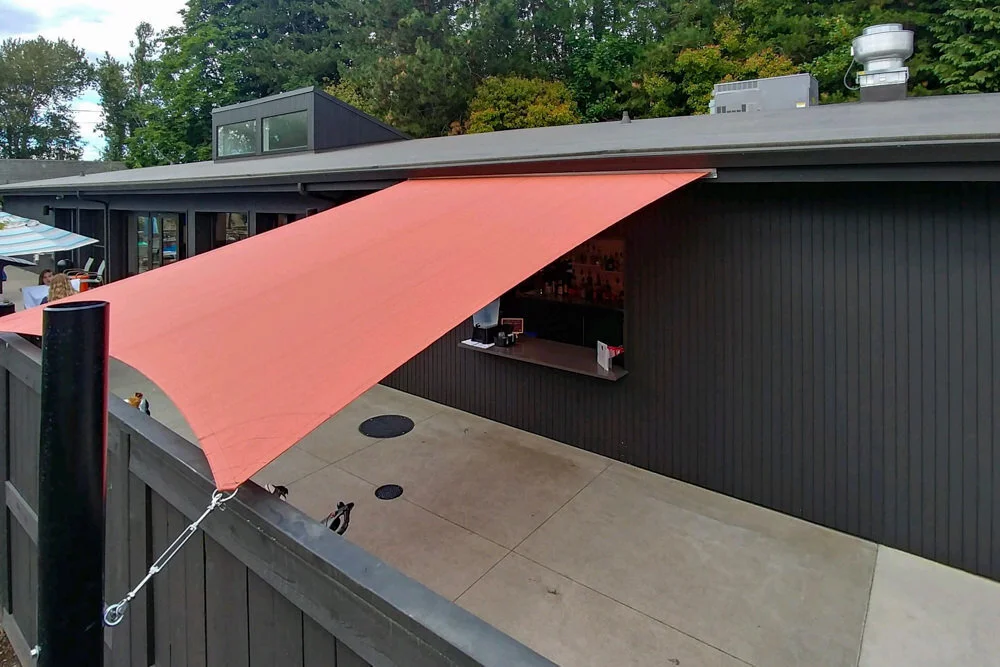 Shade Sail over Takeout Window