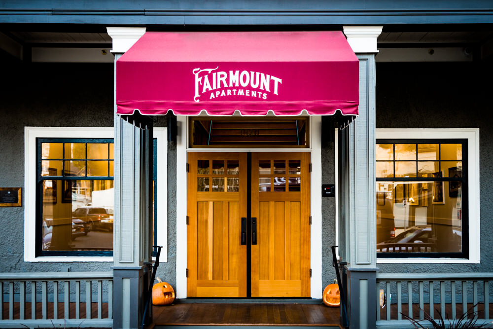 Fairmont Door Awning with Graphics