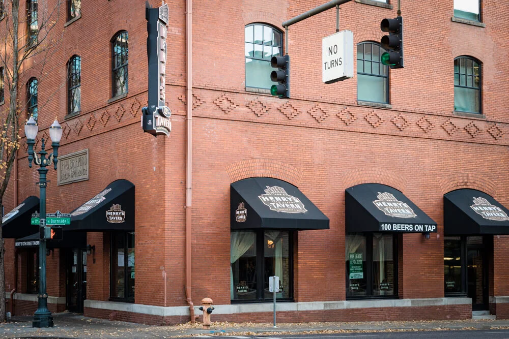 Henrys Tavern Welded Awnings with Logo