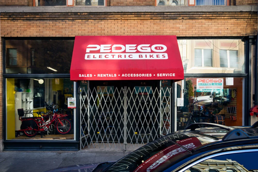 Pedego Bike Awning with Graphics