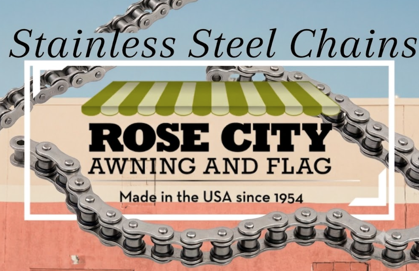 Why We Use Stainless Steel Chains in Our Summerspace Awnings (and Why It Matters)