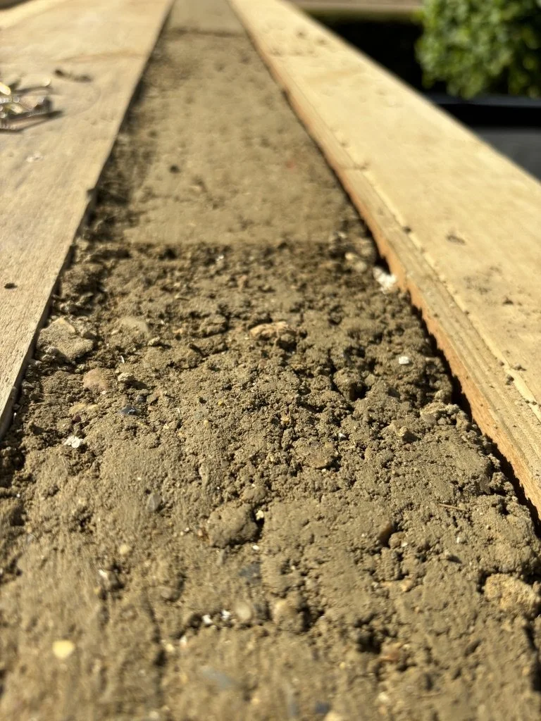 rammed earth in formwork