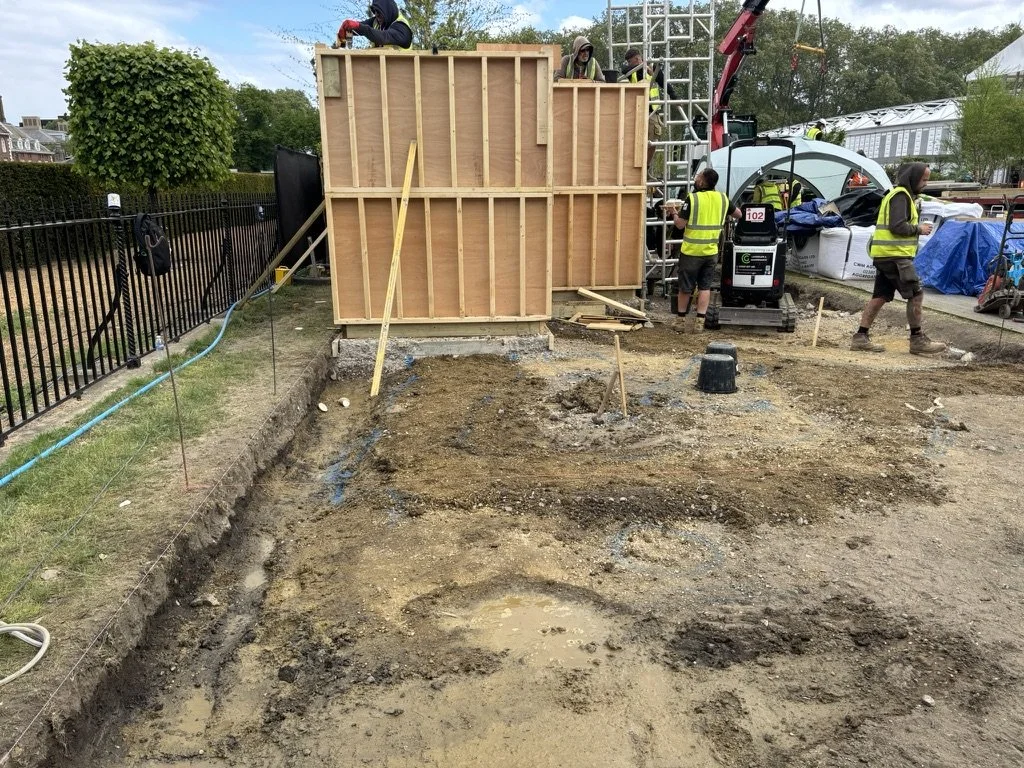 shuttering full of rammed earth