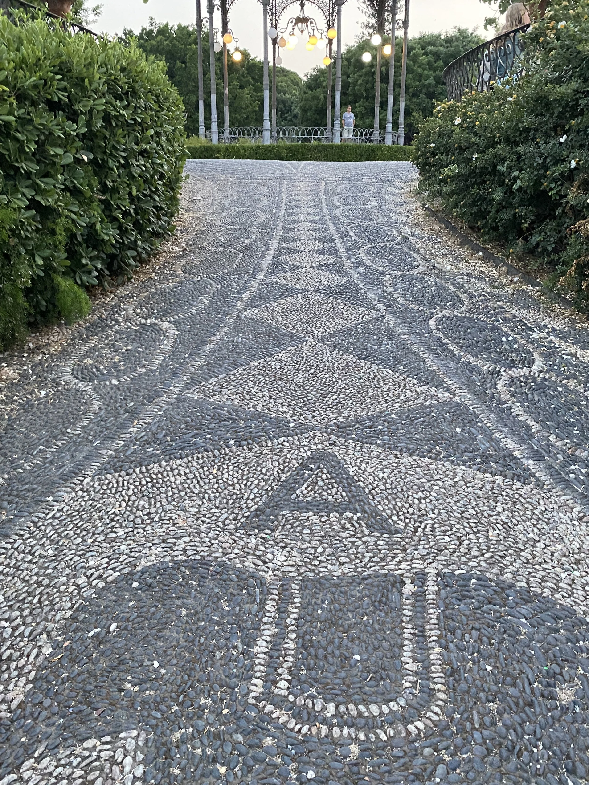 Leading to the pergola