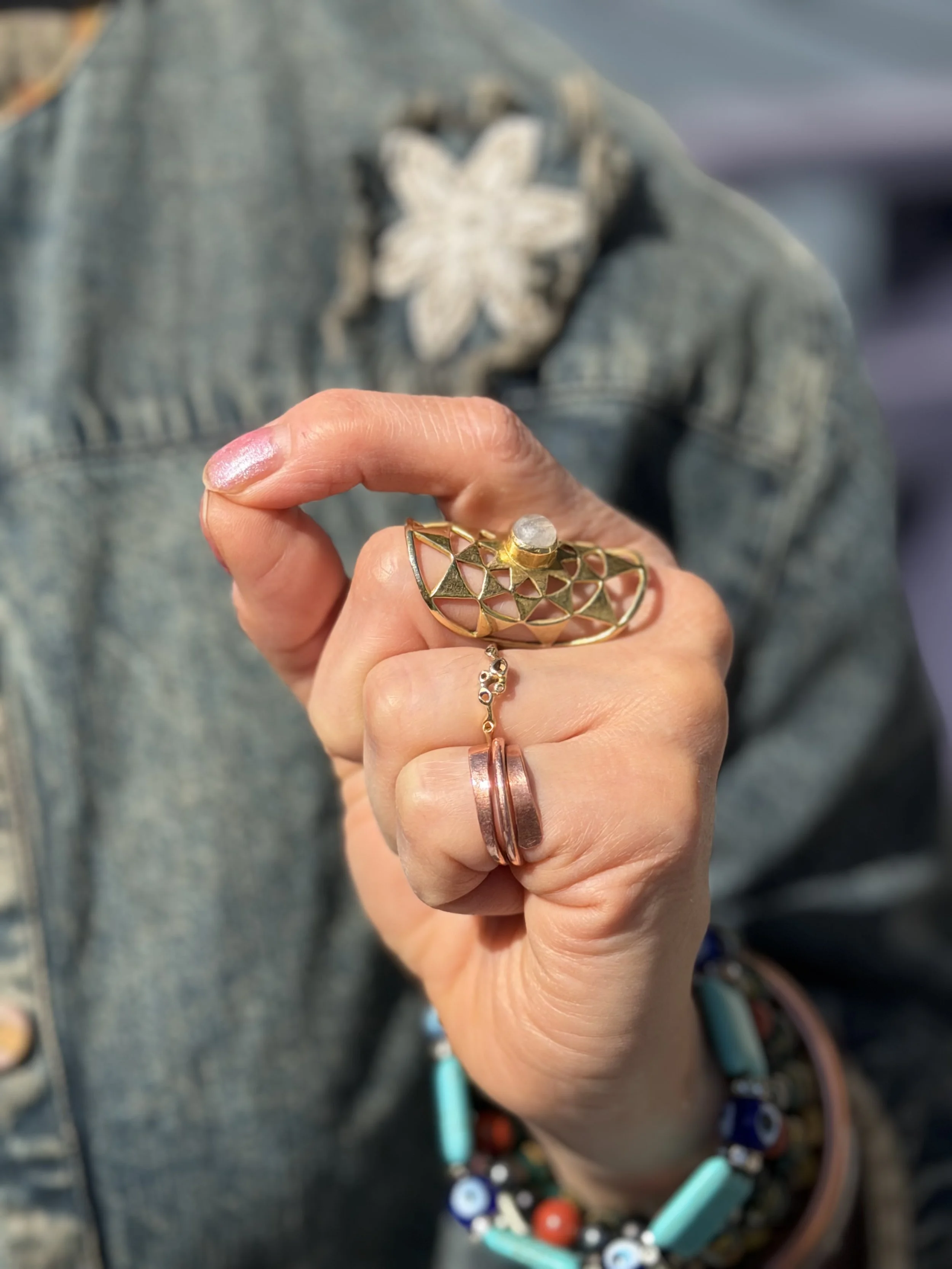 Lakshmi mudra, for abundance, close up