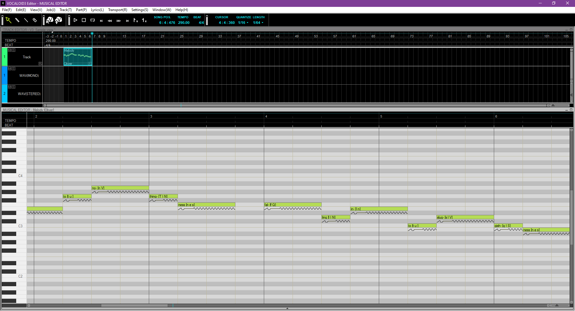 DTM/DAW VOCALOID 3 Editor SE