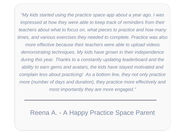 Music Practice App for Teachers and Students — Practice Space