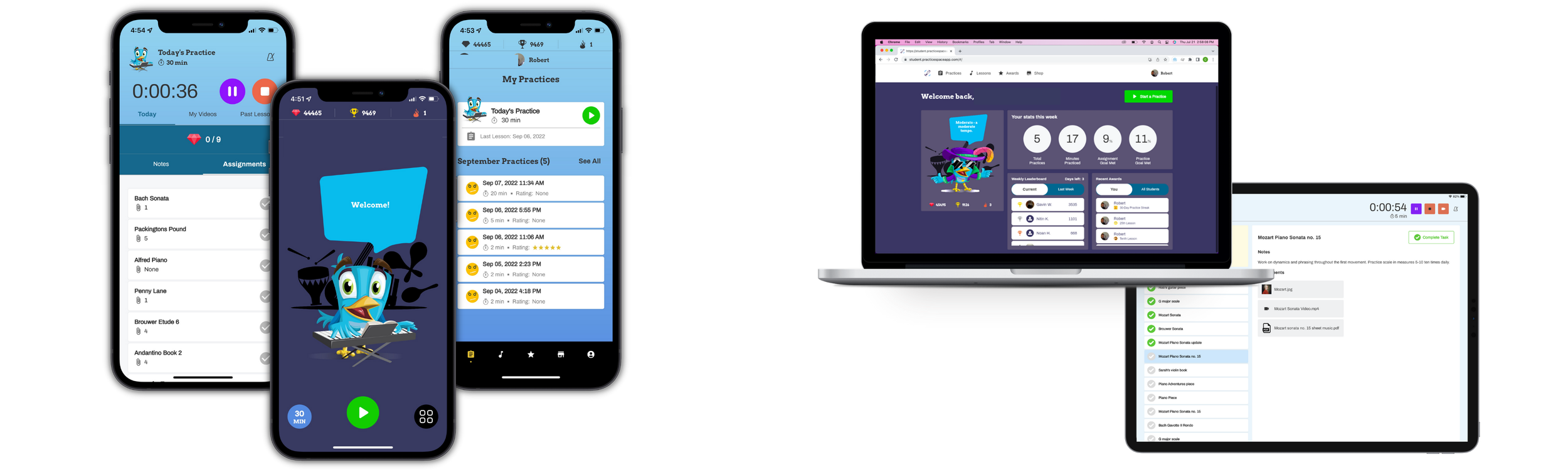 Learning Practice App Music Practice App for Teachers and Students — Practice Space