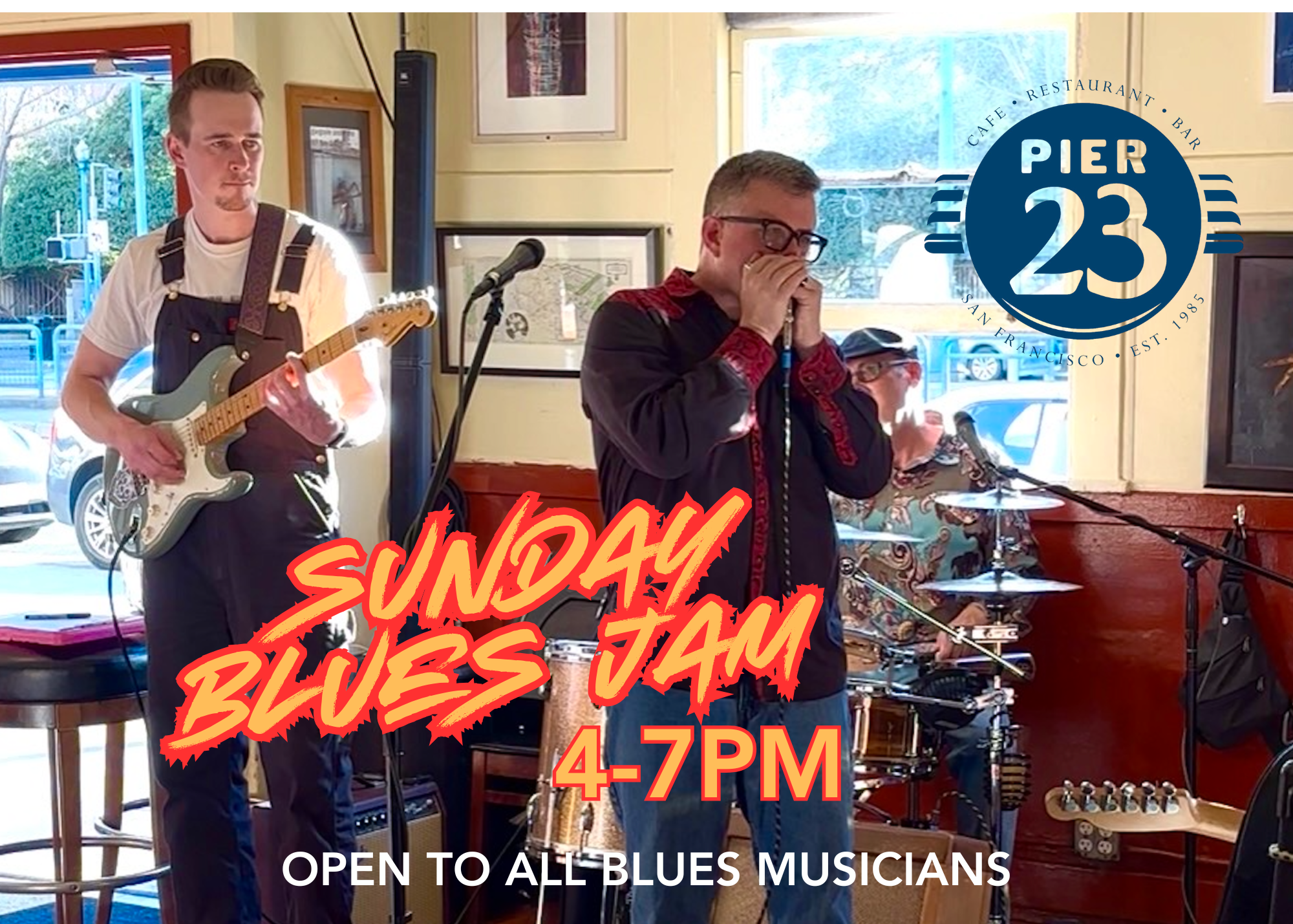 BLUES JAM 4-7PM 