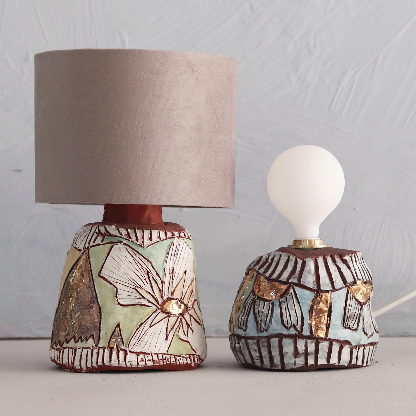 With or without the shades? I love making them them both ways. New ceramic lamps available next weekend, click to set a reminder 💛