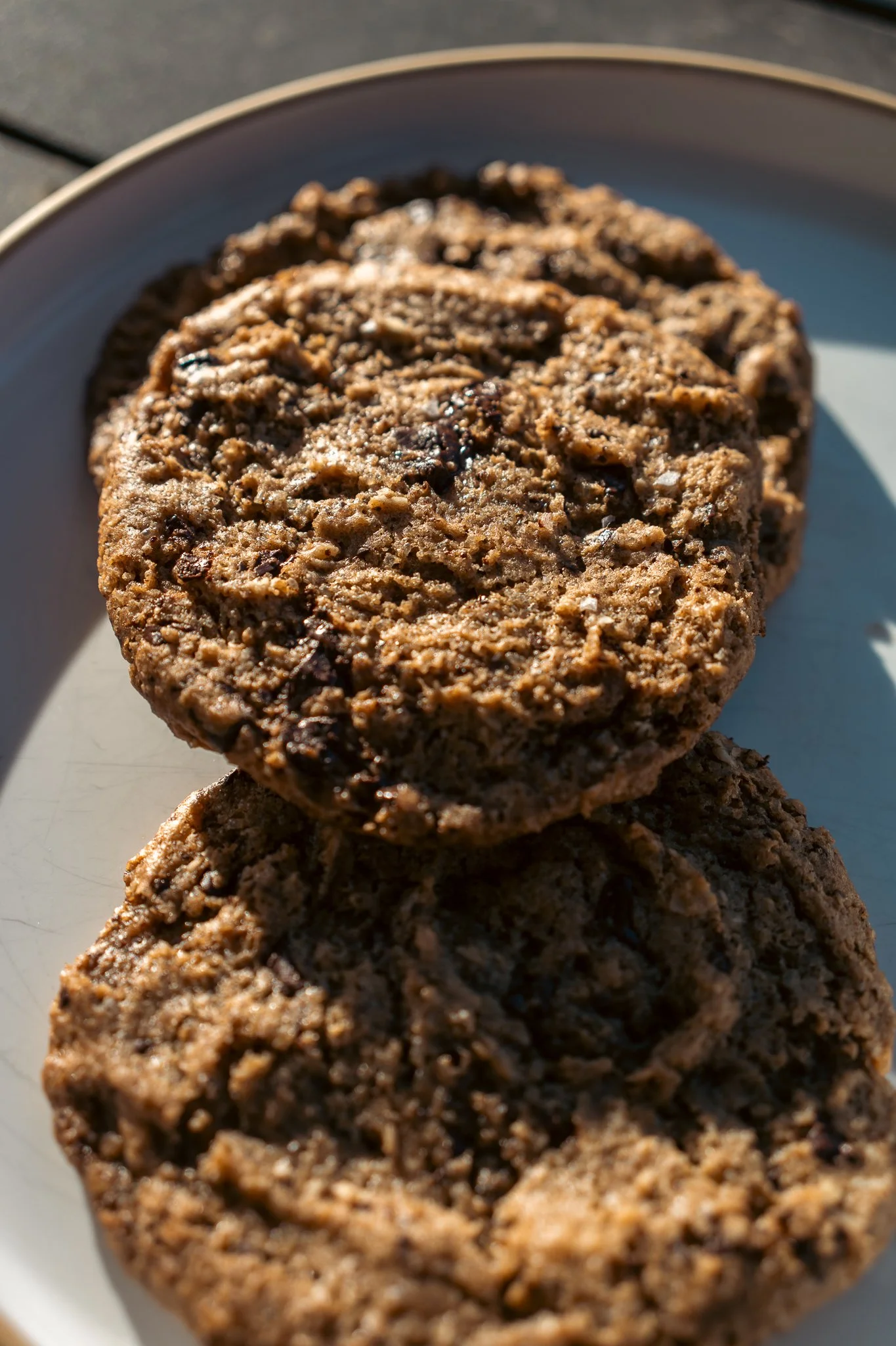 Salted Chocolate Chip Cookies (Snappy)