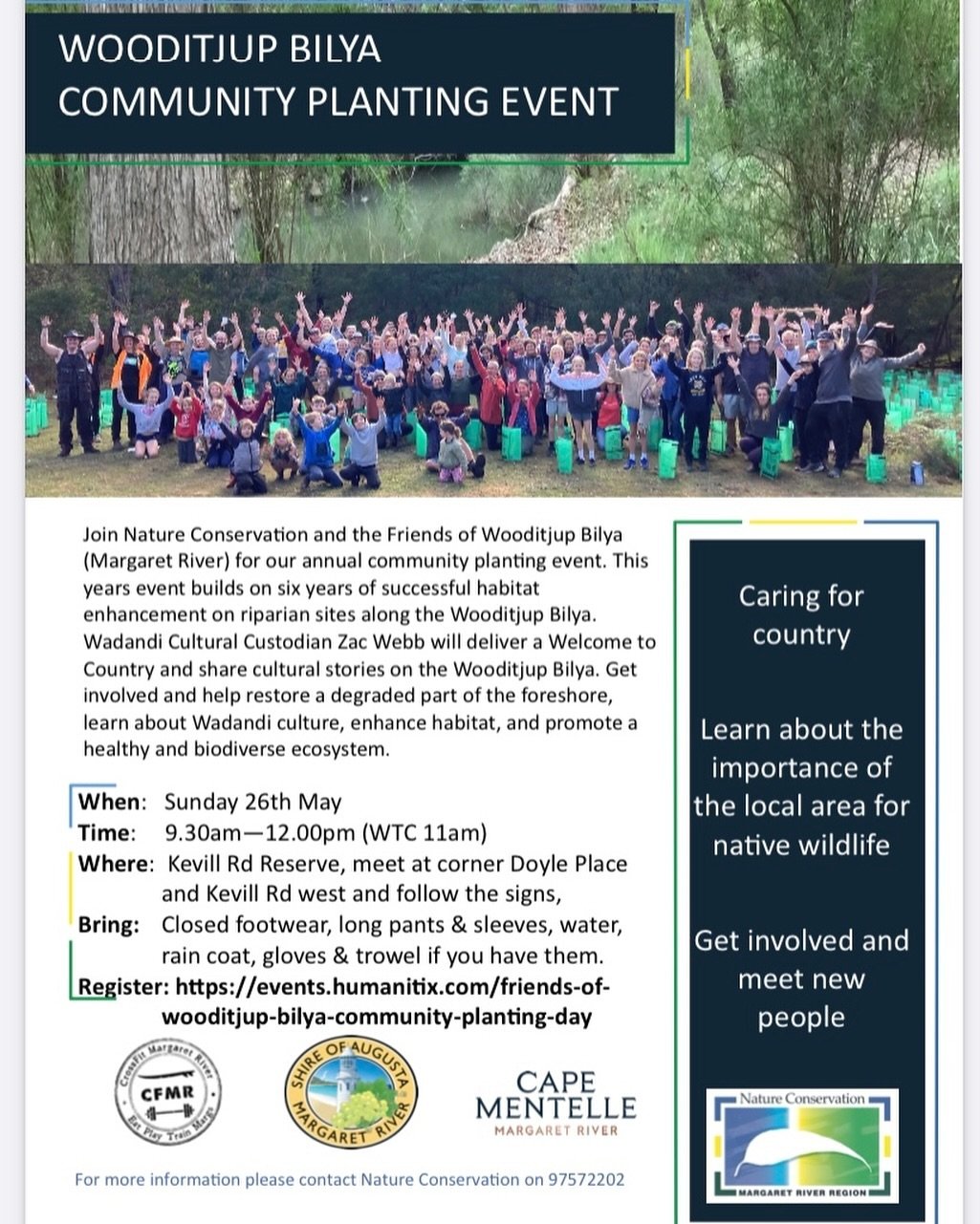 Come plant some trees with us and the great folks @natureconservation.mr to help improve the health of the planet and the health of our river.

The healthier, the planet, the healthier the people it&rsquo;s as simple as that.

CFMR; Helping people an