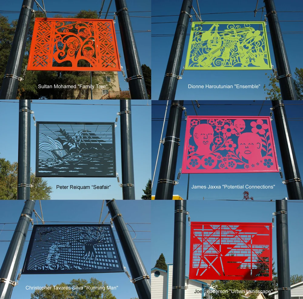Others portray images and patterns representative of the artist's own cultural heritage