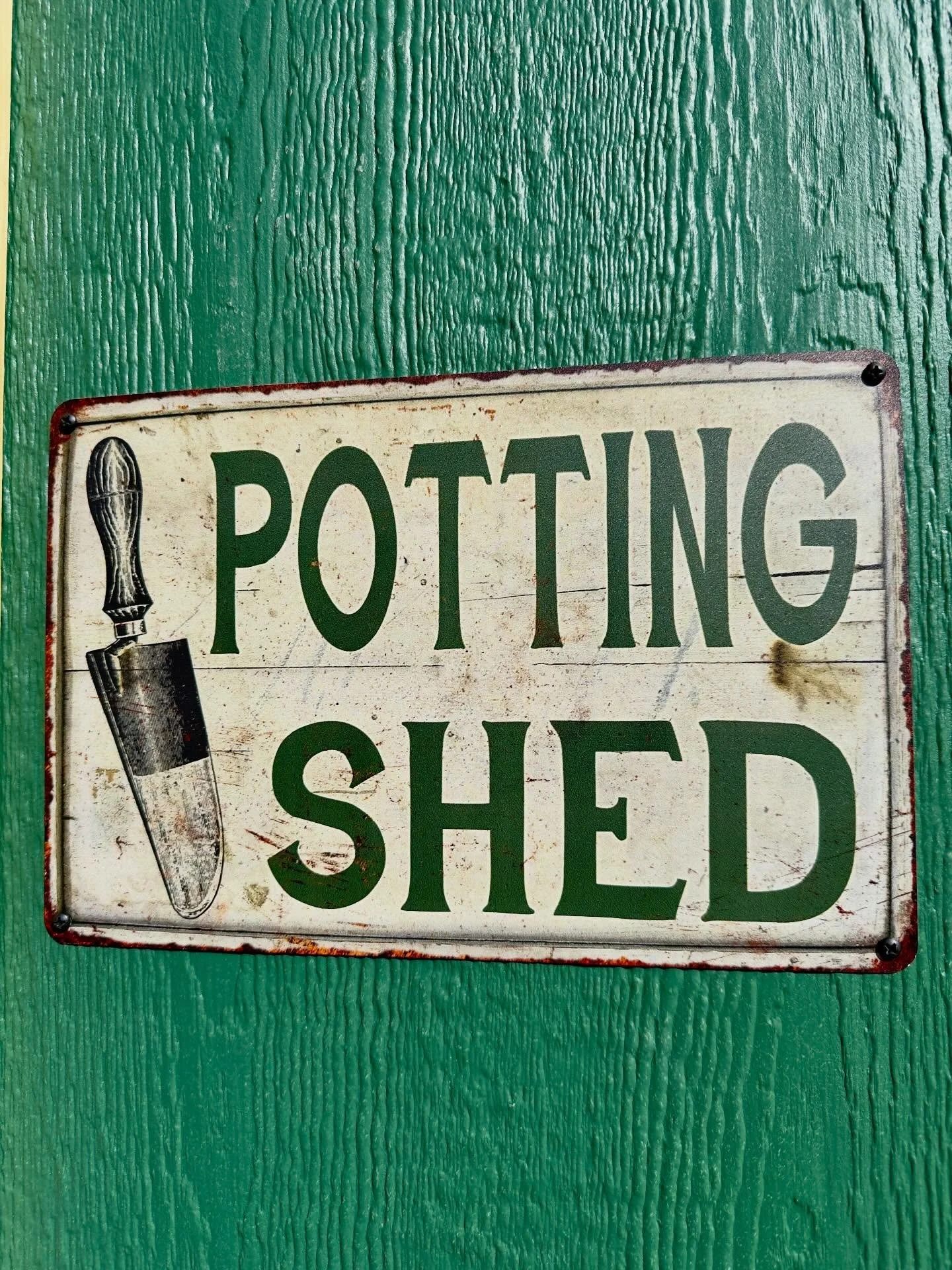 Do I need a sign to tell me the potting shed is the potting shed? No. Is it fun and a bit silly? Yes. 😀