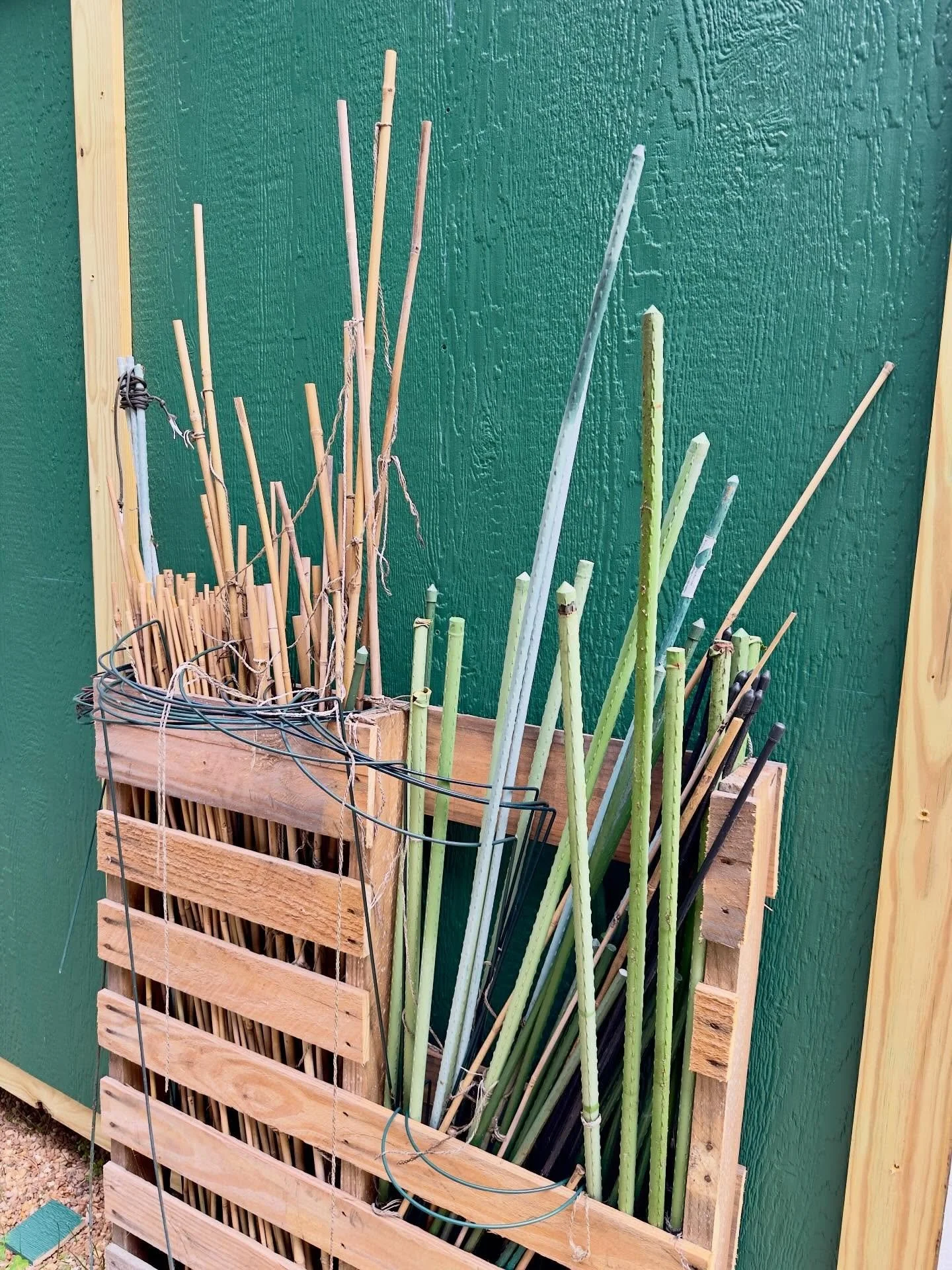 Some stakes, ready for staking. Gotta get more.