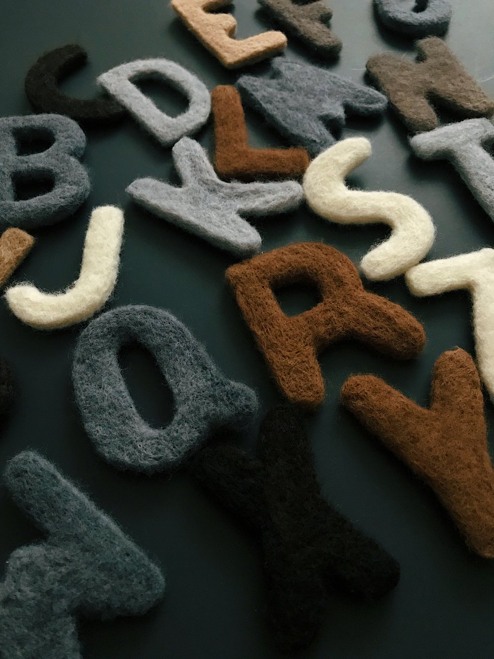 Wool Fabric Alphabet letters — Yael and Yarn