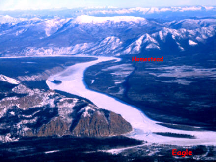 Homestead outside of Eagle, Alaska along the Yukon River