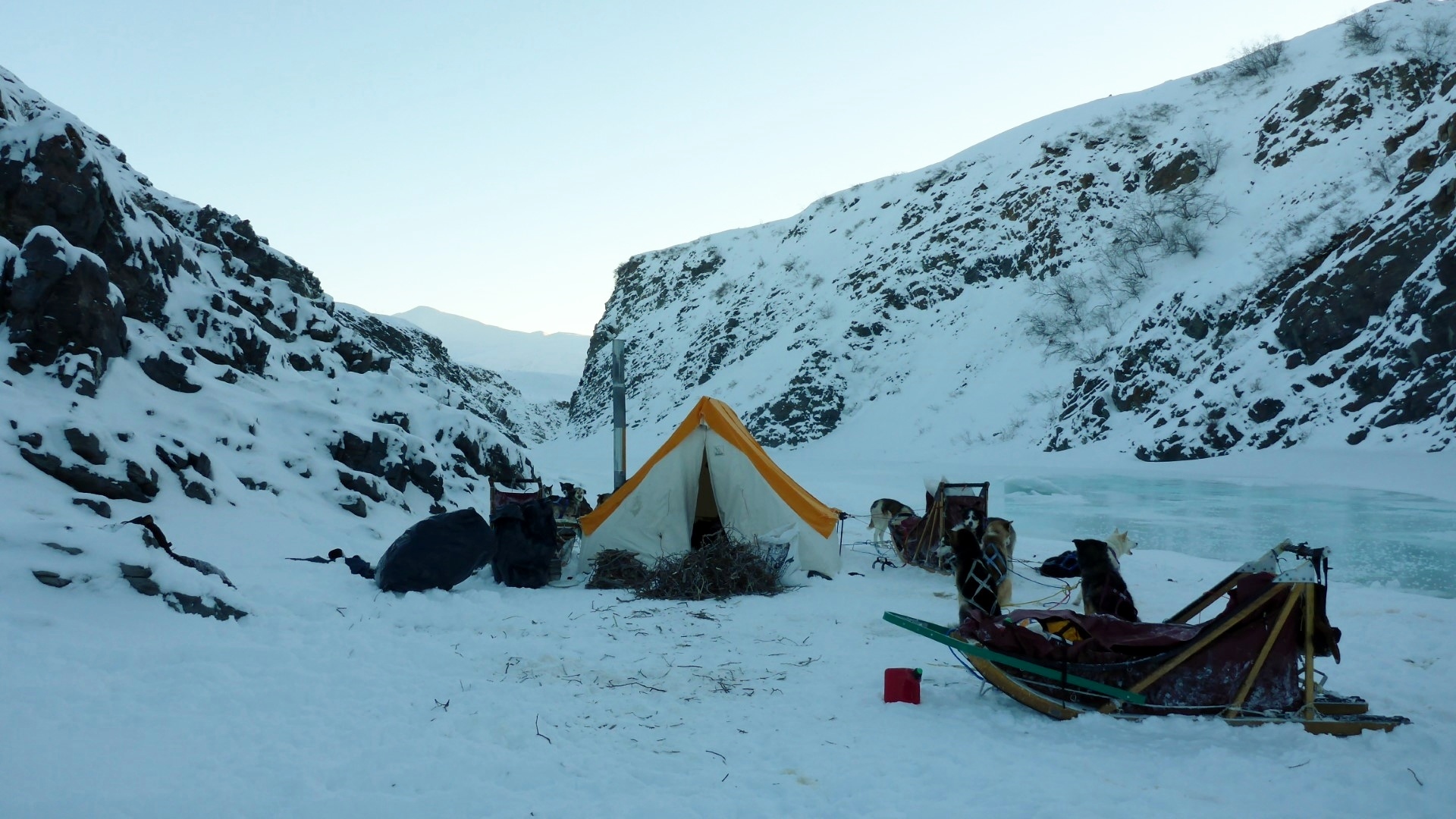 Snow Trekker Tent Eagle, Alaska, Yukon River