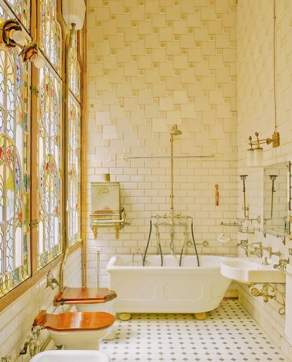  Bathroom at Casa Navàs designed by architect Lluís Domènech I Montaner 