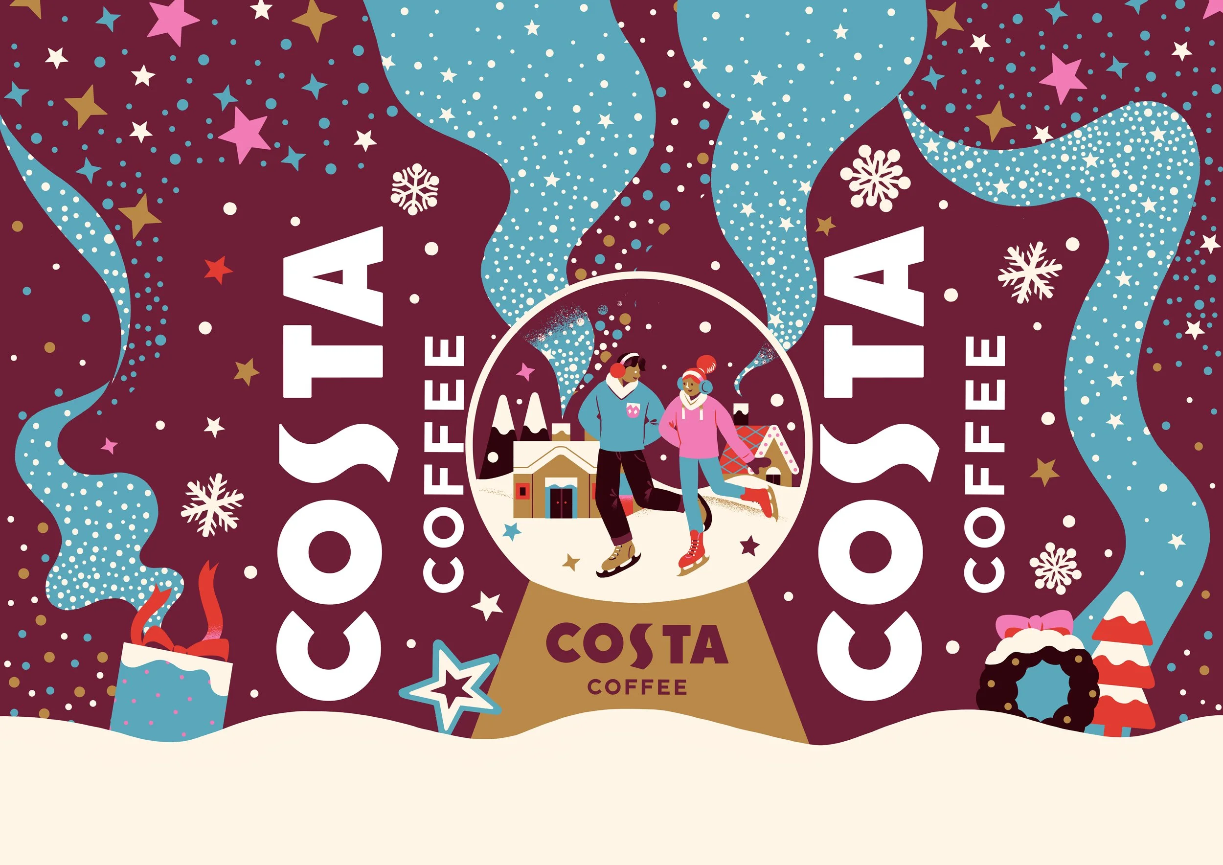 costa coffee festival illustration magic snow ball-blue.jpg