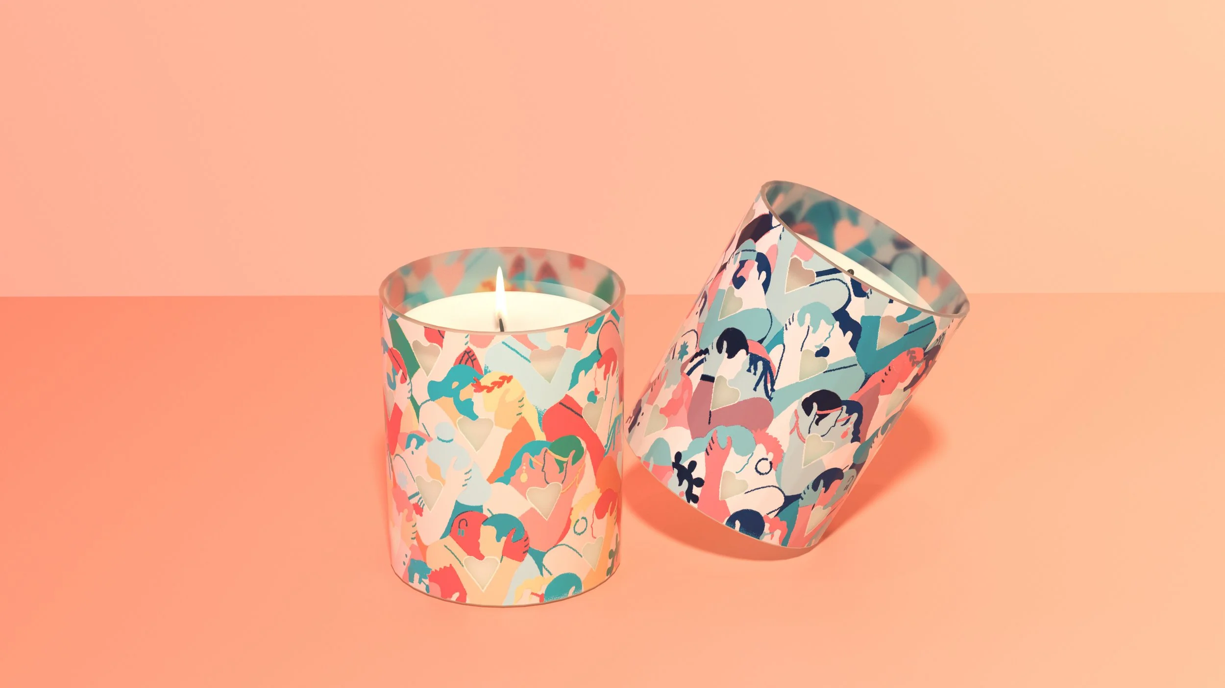 Art Candle Packaging illustration
