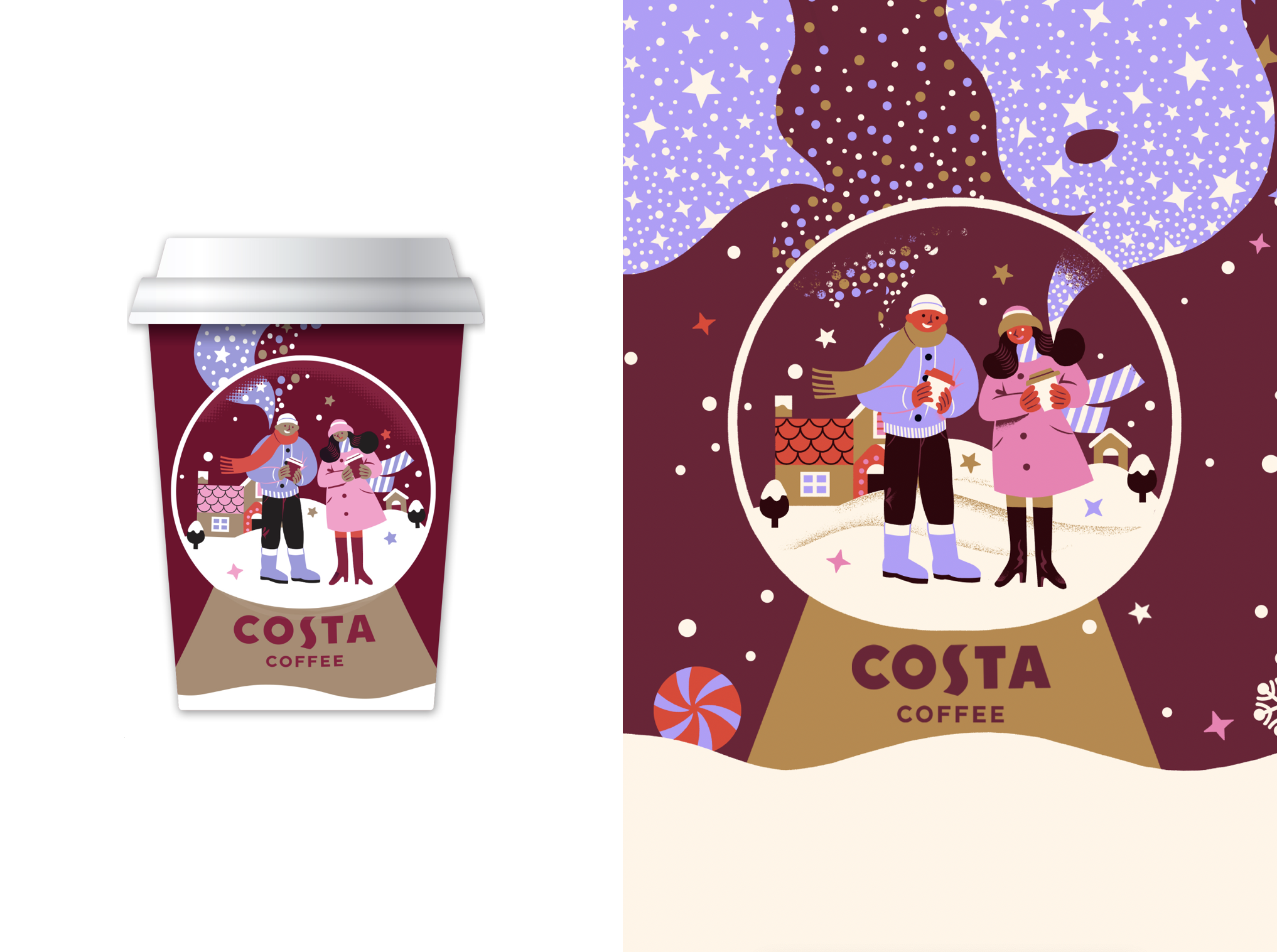 costa coffee festival illustration magic snow ball-purple-1.png
