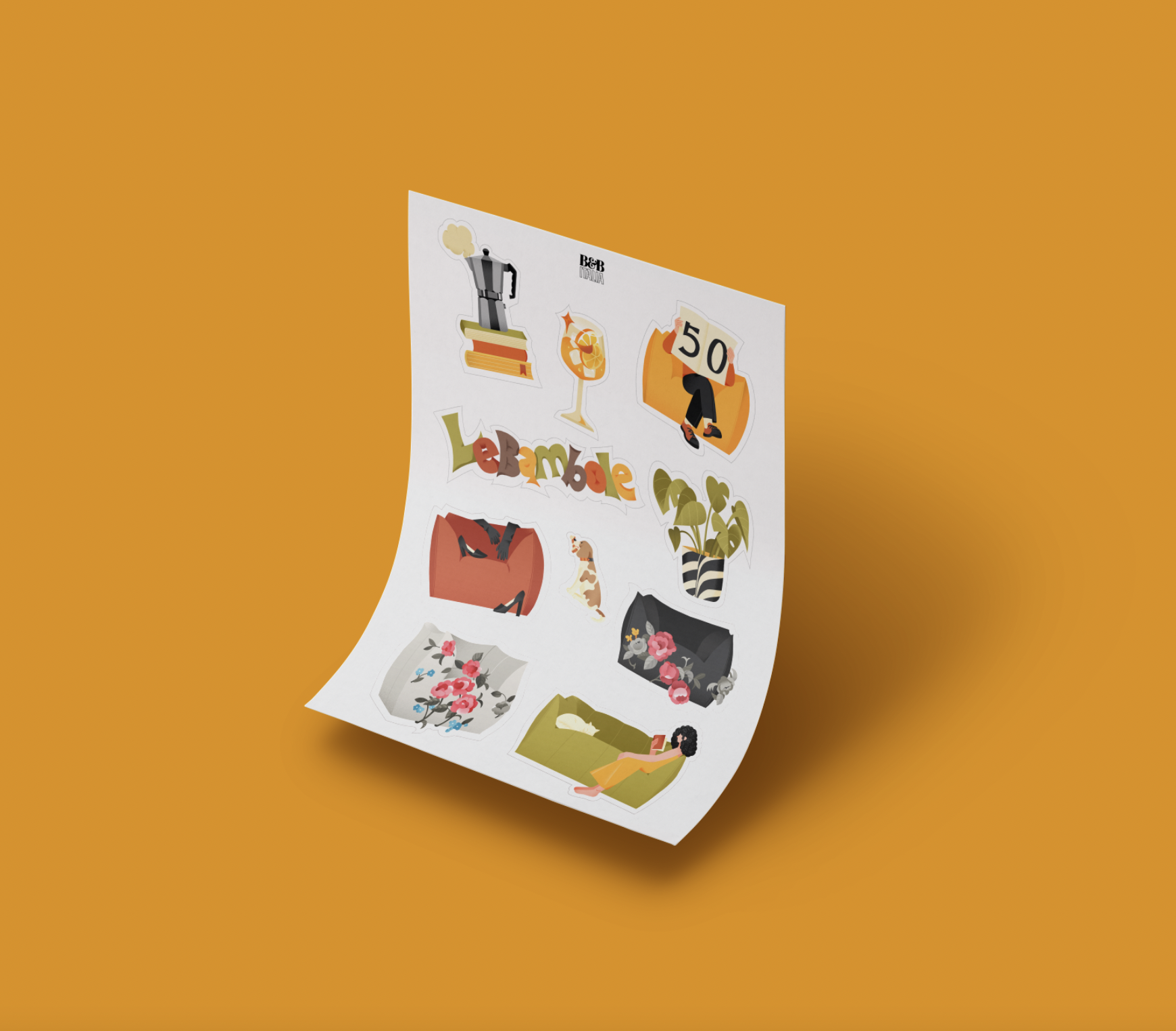 B&B italia | 50th anniversary Illustration